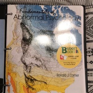 comer/ fundamentals of abnormal psychology